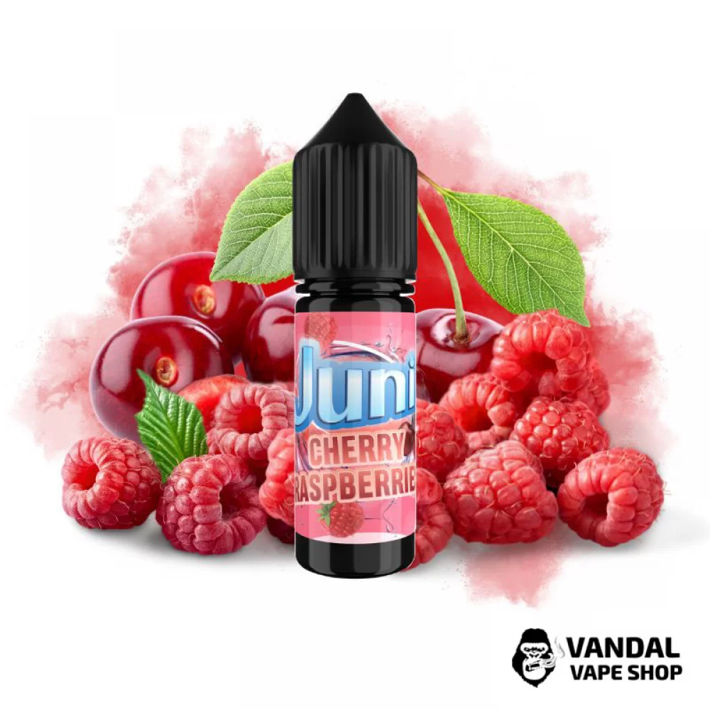 ЖИДКОСТЬ Juni SLT - Cherry Raspberry 15 мл 50 мг - со вкусом вишни с малиной ЖИДКОСТЬ Juni SLT - Cherry Raspberry 15 мл 50 мг - со вкусом вишни с малиной