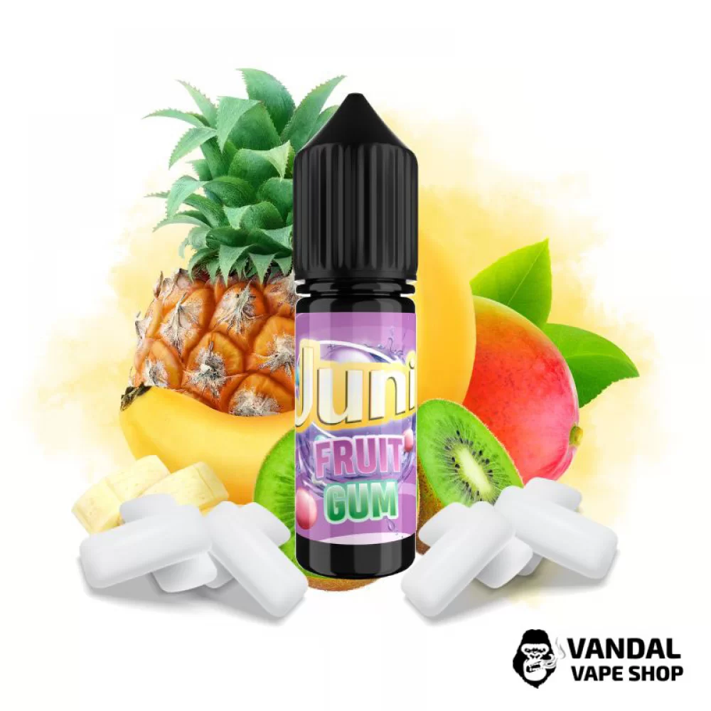 РІДИНА Juni SLT - Fruit Gum 15 мл 30 мг - зі смаком фруктової жуйки РІДИНА Juni SLT - Fruit Gum 15 мл 30 мг - зі смаком фруктової жуйки