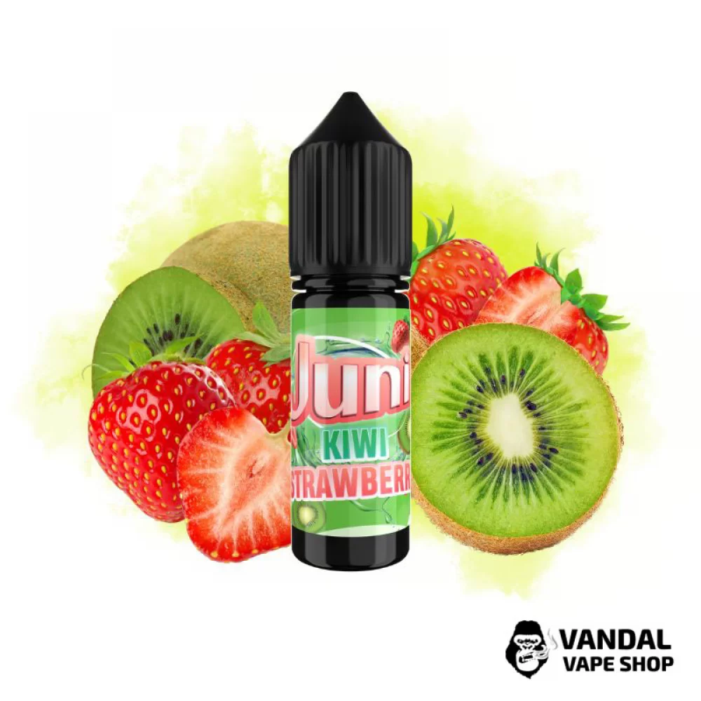 ЖИДКОСТЬ Juni SLT - Kiwi Strawberry 15 мл 30 мг - со вкусом сочной клубники и кислого киви ЖИДКОСТЬ Juni SLT - Kiwi Strawberry 15 мл 30 мг - со вкусом сочной клубники и кислого киви