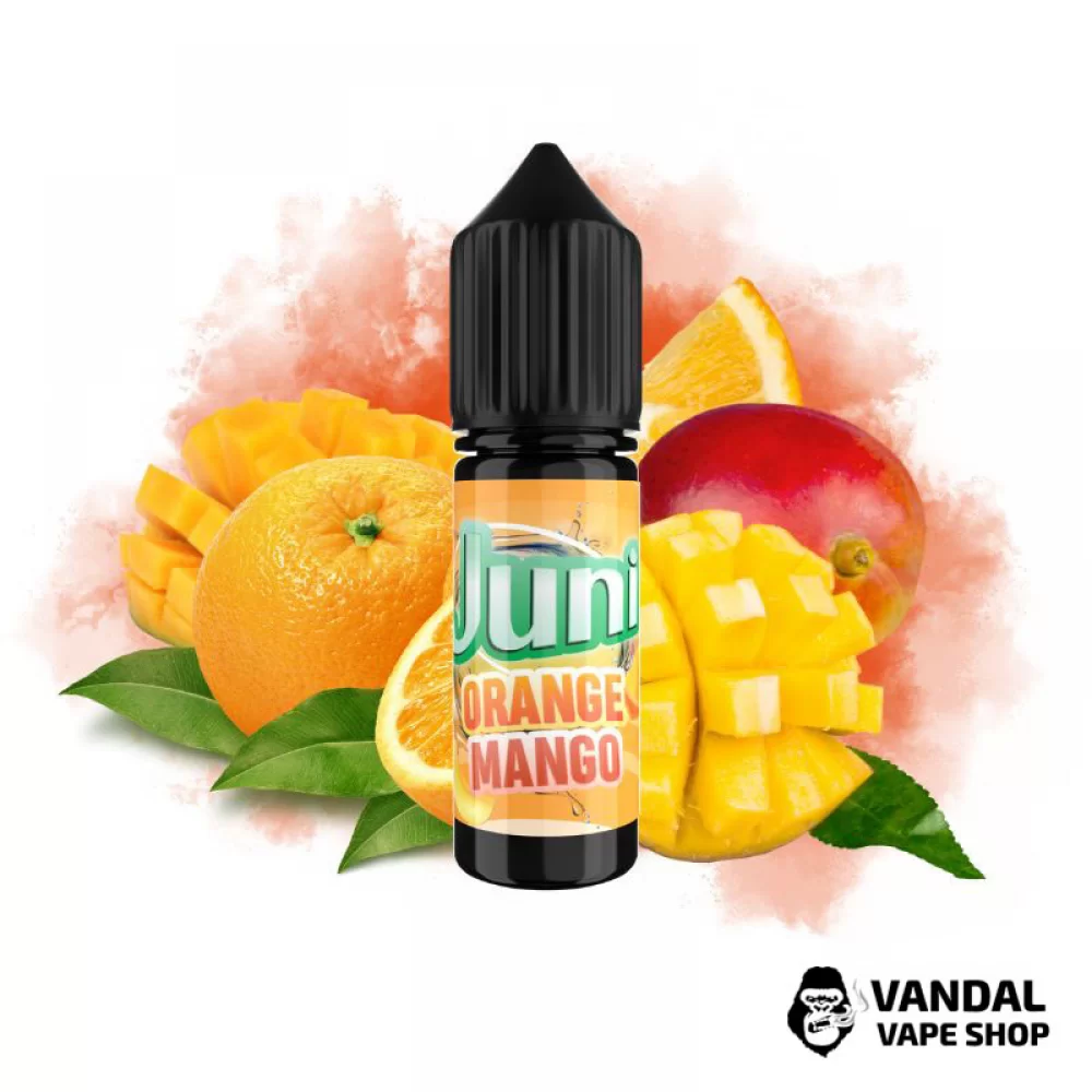 ЖИДКОСТЬ Juni SLT - Orange Mango 15 мл 50 мг - со вкусом манго и спелого апельсина ЖИДКОСТЬ Juni SLT - Orange Mango 15 мл 50 мг - со вкусом манго и спелого апельсина