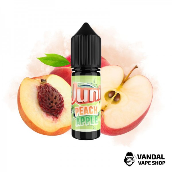 ЖИДКОСТЬ Juni SLT - Peach Apple 15 мл 50 мг - со вкусом персика и соковитого яблока