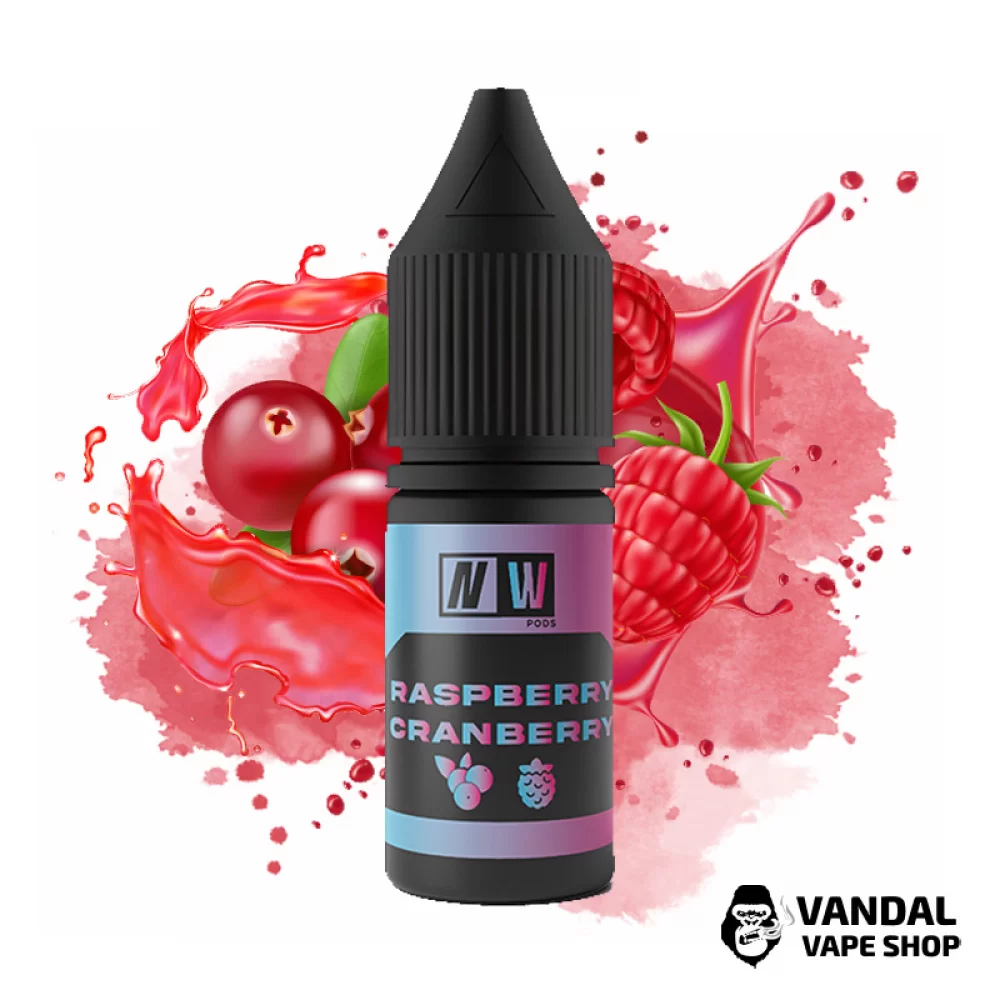Жидкость NW Pods - 10 мл 50 мг на солевом никотине со вкусом малины и клюквы Жидкость NW Pods - 10 мл 50 мг на солевом никотине со вкусом малины и клюквы