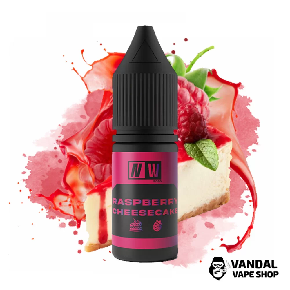 Жидкость NW Pods - 10 мл на солевом никотине со вкусом малинового чизкейка Жидкость NW Pods - 10 мл на солевом никотине со вкусом малинового чизкейка