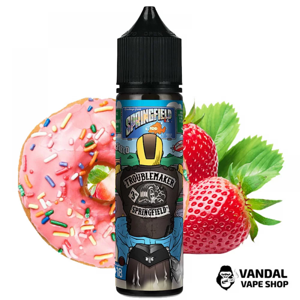 Жидкость Troublemaker 60 мл 3 мг на органическом никотине со вкусом клубничного пончика
