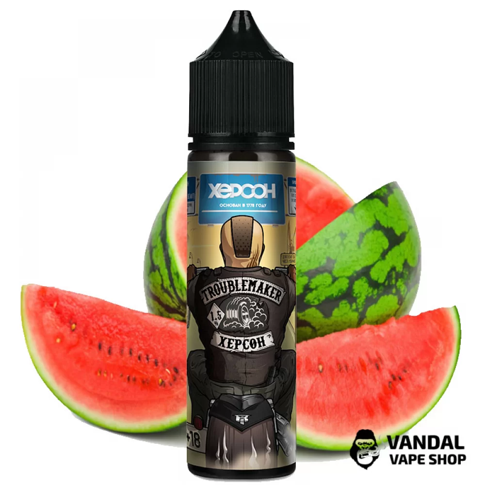 Жидкость Troublemaker 60 мл 1.5 мг на органическом никотине со вкусом сочного арбуза Жидкость Troublemaker 60 мл 1.5 мг на органическом никотине со вкусом сочного арбуза