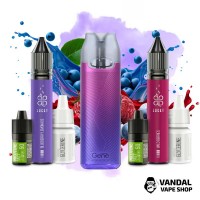 Набор L: VooPoo V.Thru PRO Neon + Blueberry Lemonade 30 мл 50 мг + Wild Berries 30 мл 50 мг