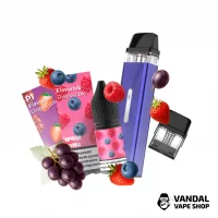 Набор M 2.0: Xros mini Violet + Картридж XROS Mini 1.0 Ом + Flavorlab p1 10 мл Blueberry Raspberry 50 мг + Strawberry Grape 10 мл 50 мг