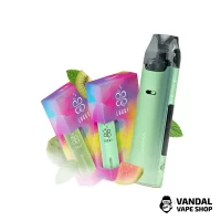 Набор L 2.0: Voopoo VMATE Pro 2 Fresh Green +  Lucky 30 Spearmint 50 мг +  Lucky 30 Cactus Guava Kiwi 50 мг + Стикерпак