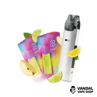 Набір L 2.0: Voopoo VMATE Pro 2 Glacier Silver +  Lucky 30 Lemon Lime Lemonade 50 мг +  Lucky 30 Pear 50 мг + Стікерпак