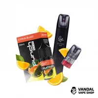 Набор S 2.0: Rf 350 Black + Картридж ELF BAR RF350 + Punch Citrus Blast 30 мл 50 мг + Стикерпак