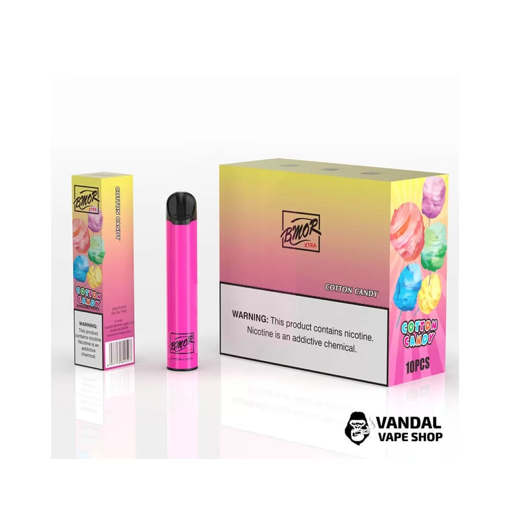 Одноразка BMOR XTRA 1600 puffs Disposable Pod Kit - Cotton Candy 5% со вкусом сладкой ваты