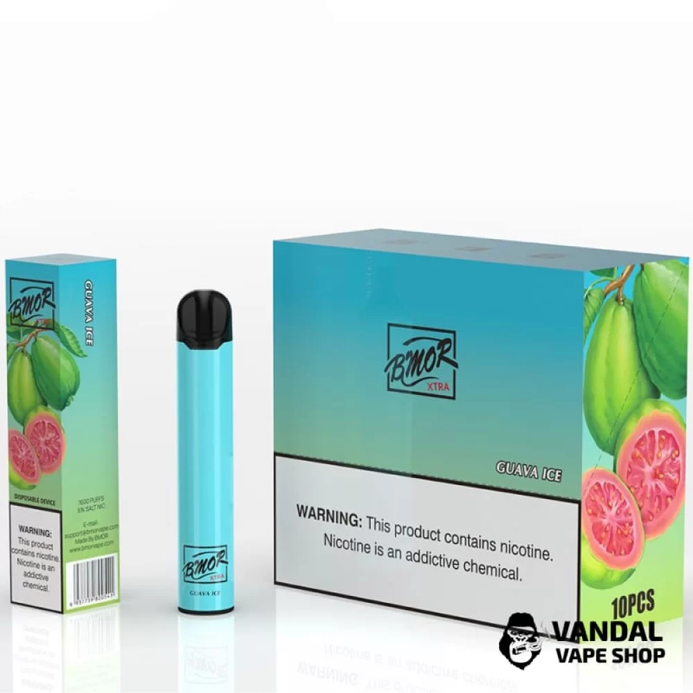 Одноразова Pod-система Pod BMOR XTRA Disposable Pod Kit на 1600 затяжок зі смаком гуави з холодком Одноразова Pod-система Pod BMOR XTRA Disposable Pod Kit на 1600 затяжок зі смаком гуави з холодком