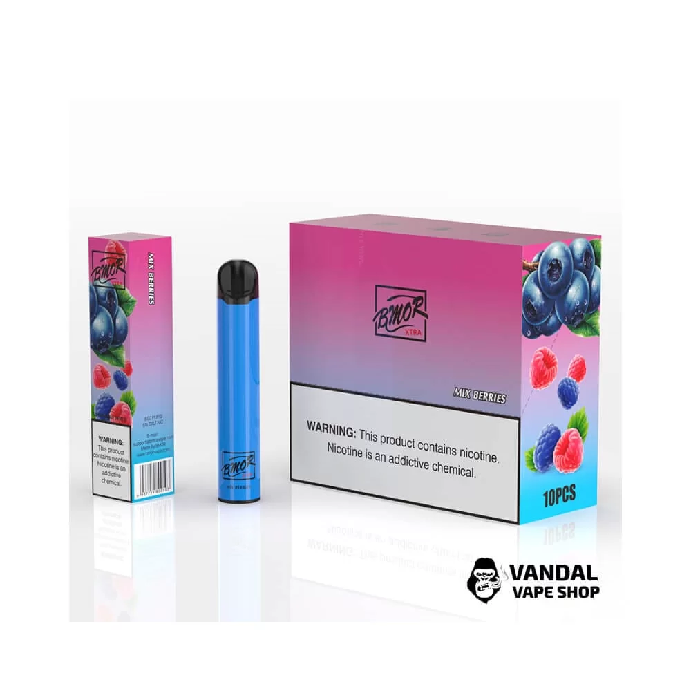 Одноразка BMOR XTRA 1600 puffs Disposable Pod Kit - Mix Berries 5% со вкусом ягод Одноразка BMOR XTRA 1600 puffs Disposable Pod Kit - Mix Berries 5% со вкусом ягод