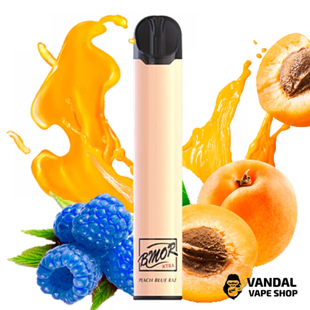 Одноразка BMOR XTRA 1600 puffs Disposable Pod Kit - Peach Blue Razz 5% со вкусом персика с голубой малиной