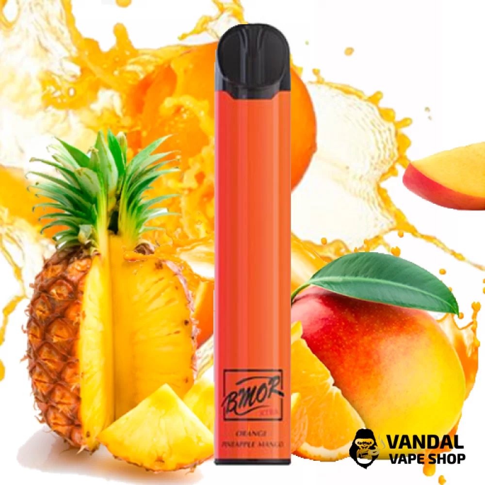Одноразка BMOR XTRA 1600 puffs Disposable Pod Kit - Orange Pineapple Mango 5% со вкусом апельсина, ананаса и манго