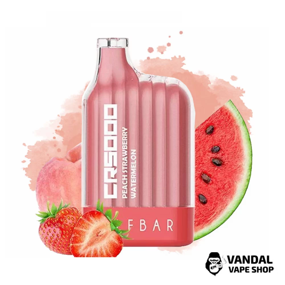 Одноразовая Pod система Elf Bar CR5000 50 мг 650 мАч на 5000 затяжек со вкусом персика, клубники и арбуза Одноразовая Pod система Elf Bar CR5000 50 мг 650 мАч на 5000 затяжек со вкусом персика, клубники и арбуза