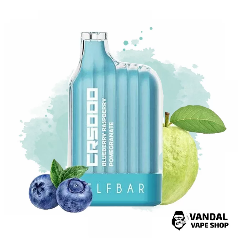 Одноразовая Pod система Elf Bar CR5000 50 мг 650 мАч на 5000 затяжек со вкусом черники, малины, граната Одноразовая Pod система Elf Bar CR5000 50 мг 650 мАч на 5000 затяжек со вкусом черники, малины, граната