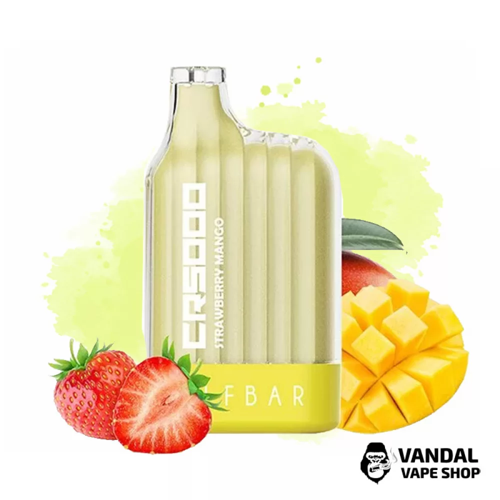 Одноразовая Pod система Elf Bar CR5000 50 мг 650 мАч на 5000 затяжек со вкусом манго и клубники Одноразовая Pod система Elf Bar CR5000 50 мг 650 мАч на 5000 затяжек со вкусом манго и клубники