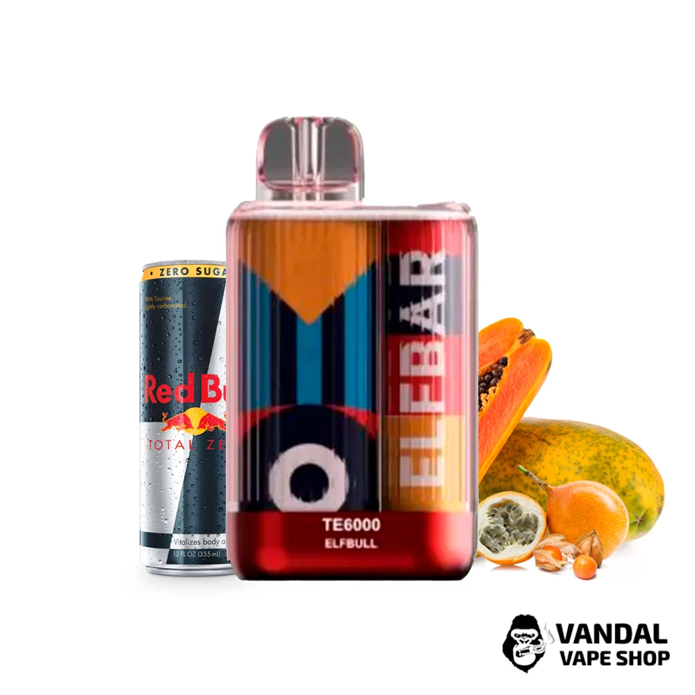 Одноразова Pod система Elf Bar TE6000 550 мАг 5% на 6000 затяжок зі смаком енергетичного напою