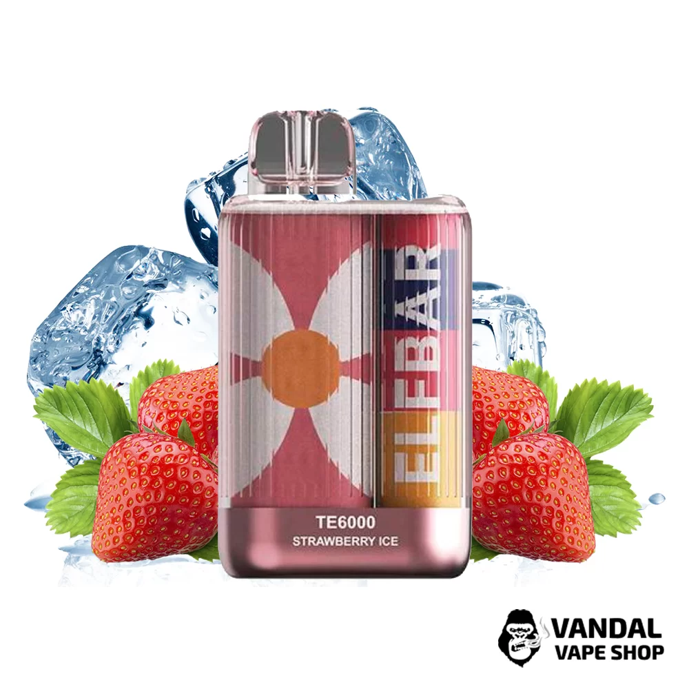 Одноразовая Pod система Elf Bar TE6000 550 мАч 5% на 6000 затяжек со вкусом клубники