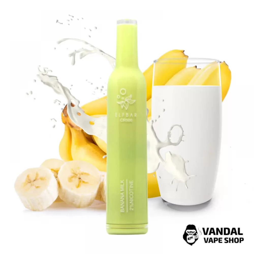 Одноразовая Pod-система Elf Bar CR 500 с крепостью никотина 2% со вкусом бананового молока Одноразовая Pod-система Elf Bar CR 500 с крепостью никотина 2% со вкусом бананового молока