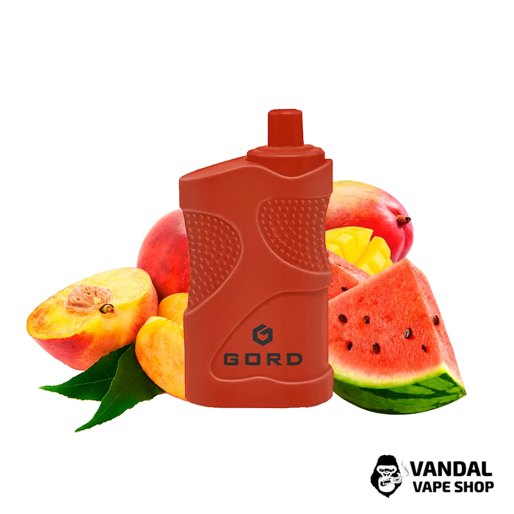 Одноразовая Pod система Gord 4000 550 маг 5% на 4000 затяжек со вкусом персик со спелым манго и арбузом Одноразовая Pod система Gord 4000 550 маг 5% на 4000 затяжек со вкусом персик со спелым манго и арбузом