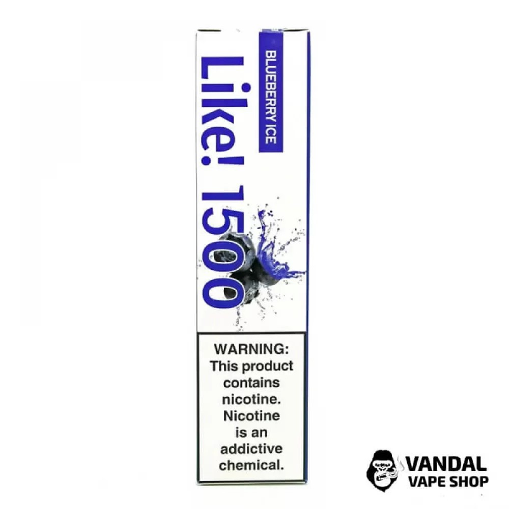 Одноразовая Pod система Joyetech Like! 1500 50 мг 1100 мАч на 1500 затяжек со вкусом черники с холодком Одноразовая Pod система Joyetech Like! 1500 50 мг 1100 мАч на 1500 затяжек со вкусом черники с холодком