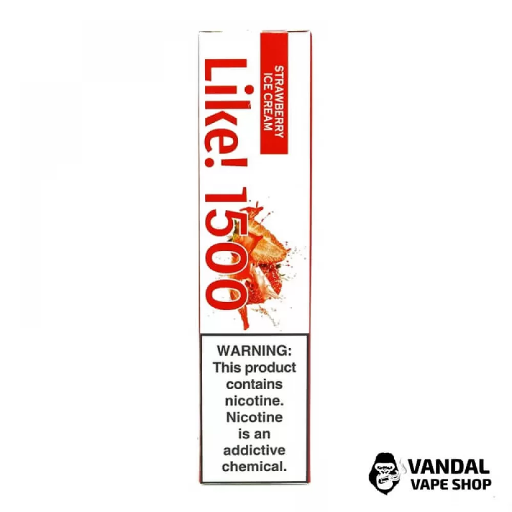 Одноразова Pod система Joyetech Like! 1500 50 мг 1100 мАг на 1500 затяжок зі смаком полуничного морозива