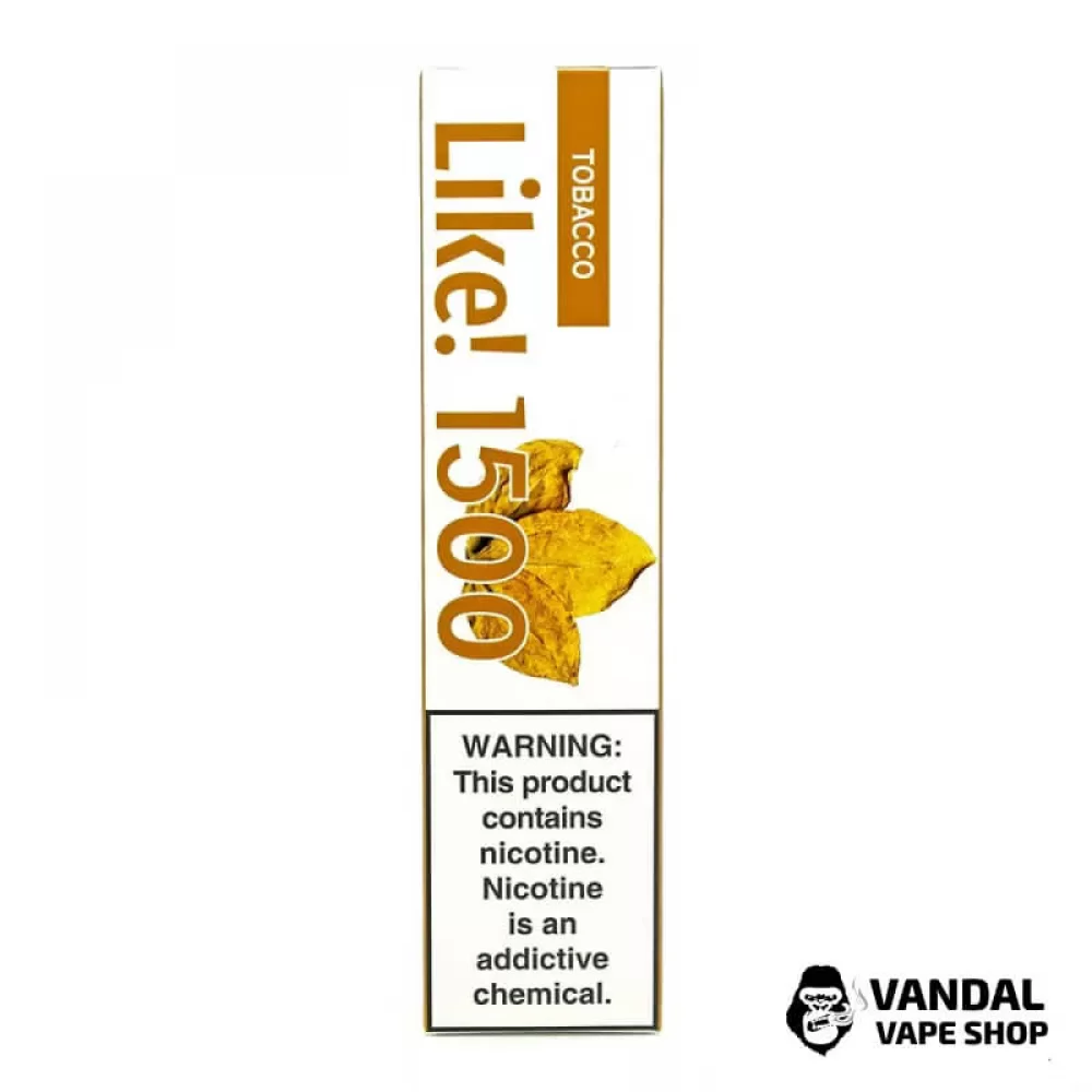 Одноразовая Pod система Joyetech Like! 1500 50 мг 1100 мАч на 1500 затяжек со вкусом табака Одноразовая Pod система Joyetech Like! 1500 50 мг 1100 мАч на 1500 затяжек со вкусом табака