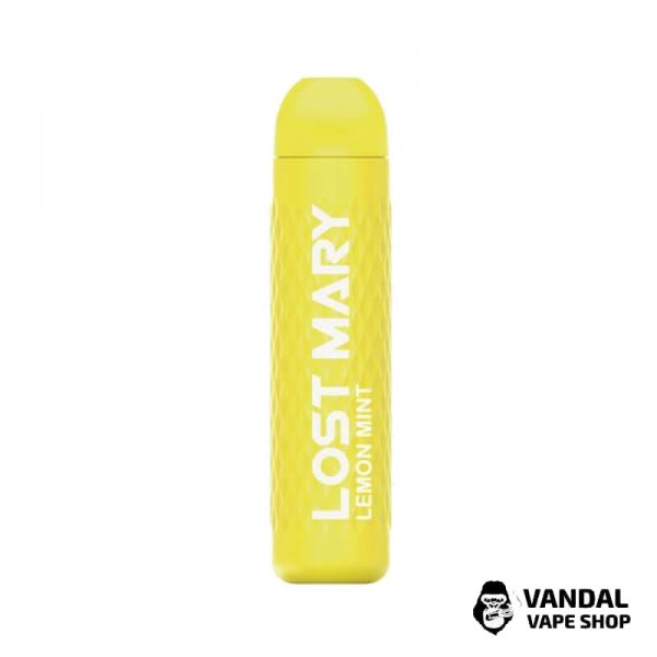 Одноразова Pod-система Lost Mary 3000 Standart з міцністю нікотину 5% зі смаком лимону і м'яти