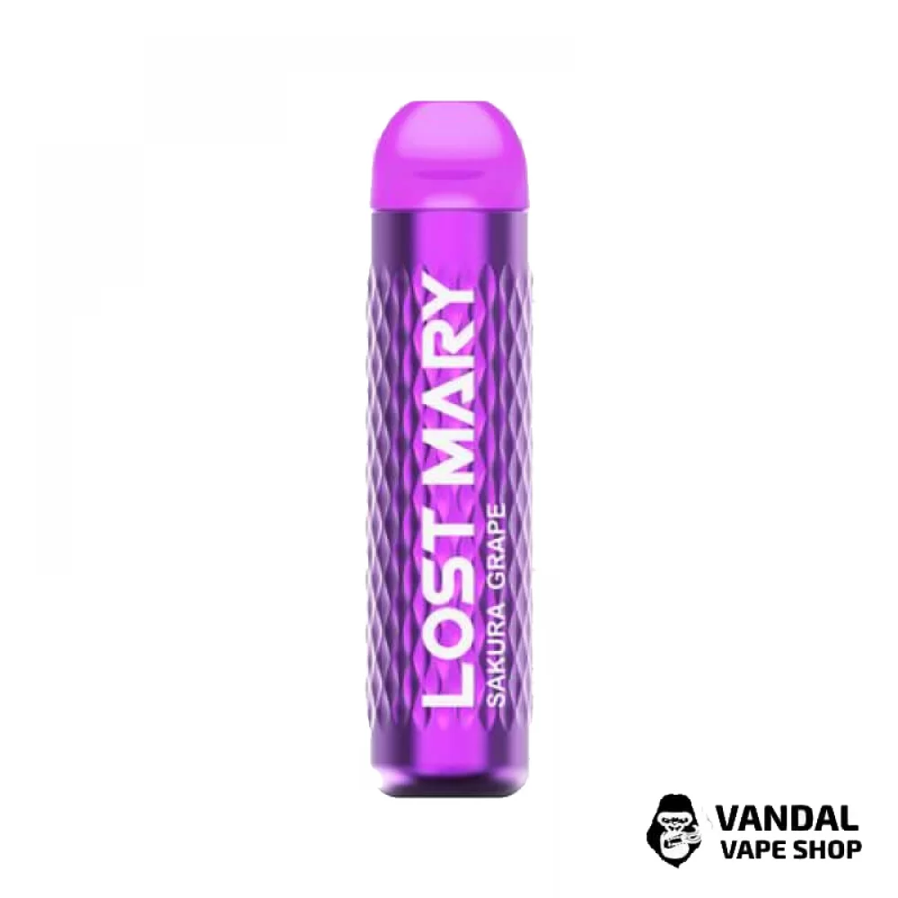 Одноразова Pod-система Lost Mary 3000 Pro з міцністю нікотину 5% зі смаком сакури з виноградом Одноразова Pod-система Lost Mary 3000 Pro з міцністю нікотину 5% зі смаком сакури з виноградом