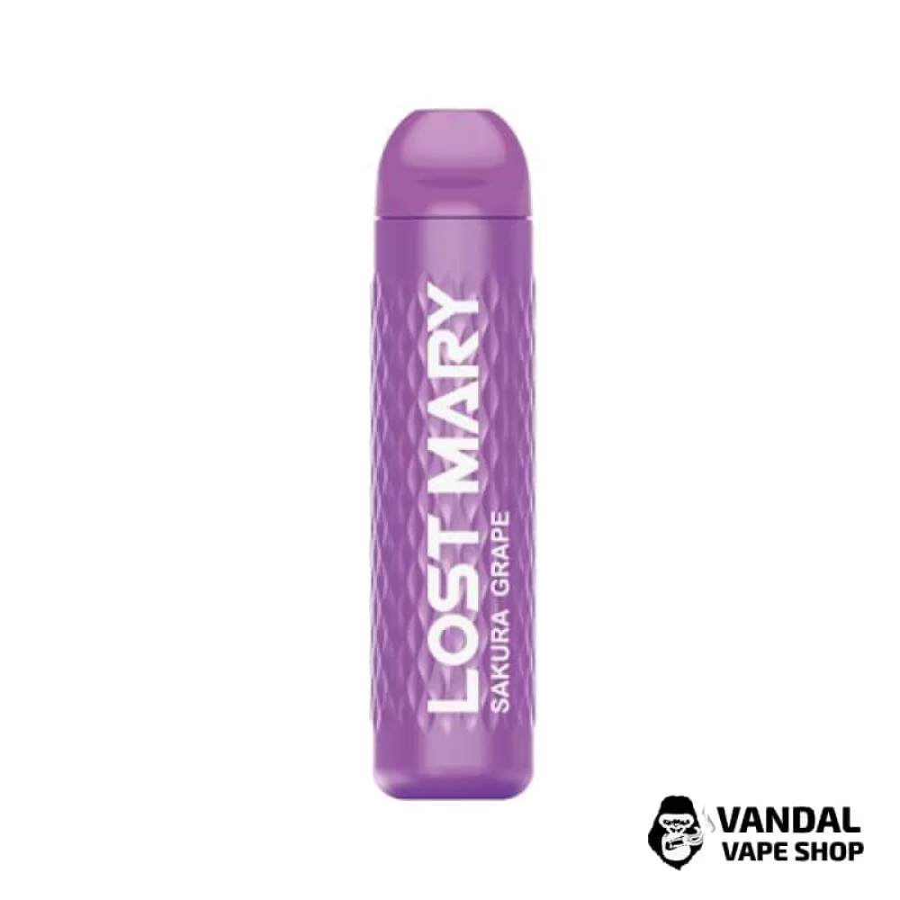 Одноразова Pod-система Lost Mary 3000 Standart з міцністю нікотину 5% зі смаком сакури з виноградом Одноразова Pod-система Lost Mary 3000 Standart з міцністю нікотину 5% зі смаком сакури з виноградом