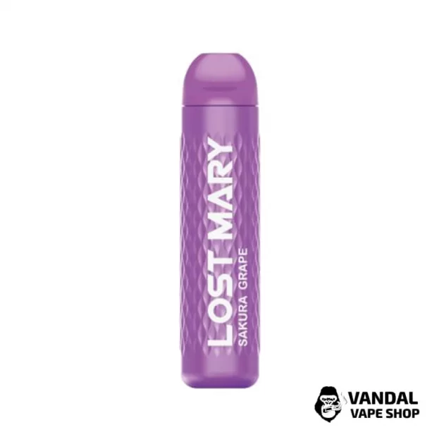 Одноразовая Pod-система Lost Mary 3000 Standart с крепостью никотина 5% со вкусом сакуры с виноградом