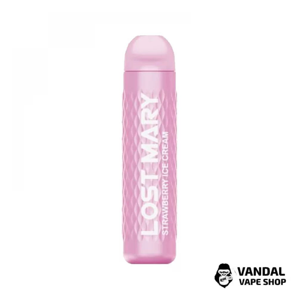 Одноразовая Pod-система Lost Mary 3000 Standart с крепостью никотина 5% со вкусом клубничного мороженого