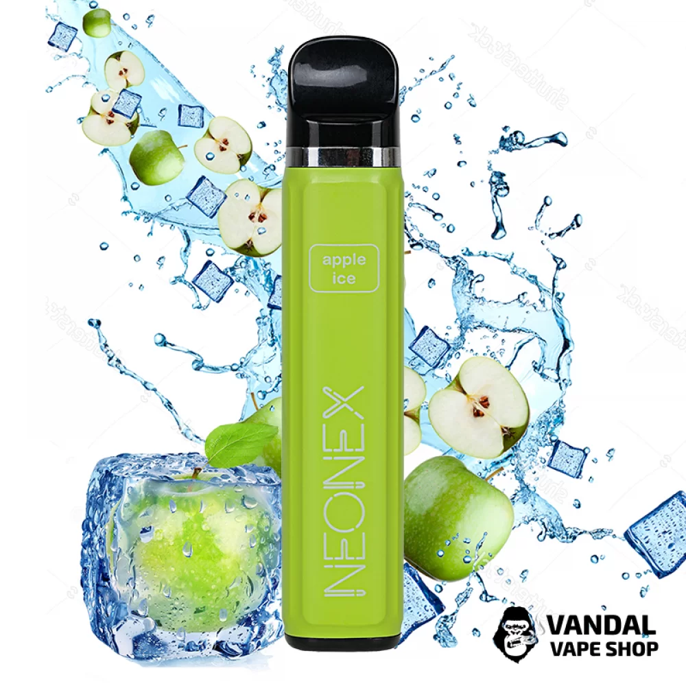 Одноразовая Pod система Neonex Disposable Pod Kit 4.5% 550 mAh Apple Ice на 1500 затяжек со вкусом яблока с холодком Одноразовая Pod система Neonex Disposable Pod Kit 4.5% 550 mAh Apple Ice на 1500 затяжек со вкусом яблока с холодком