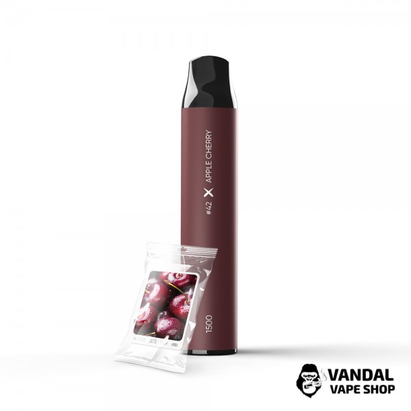 Одноразовий Pod SAB 1500 Disposable Pod 850 мАг 5% на 1500 затяжок зі смаком яблука та вишні