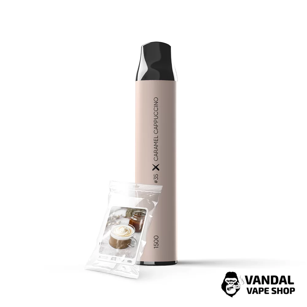 Одноразовий Pod SAB 1500 Disposable Pod 850 мАг 5% на 1500 затяжок зі смаком капучіно з карамеллю Одноразовий Pod SAB 1500 Disposable Pod 850 мАг 5% на 1500 затяжок зі смаком капучіно з карамеллю