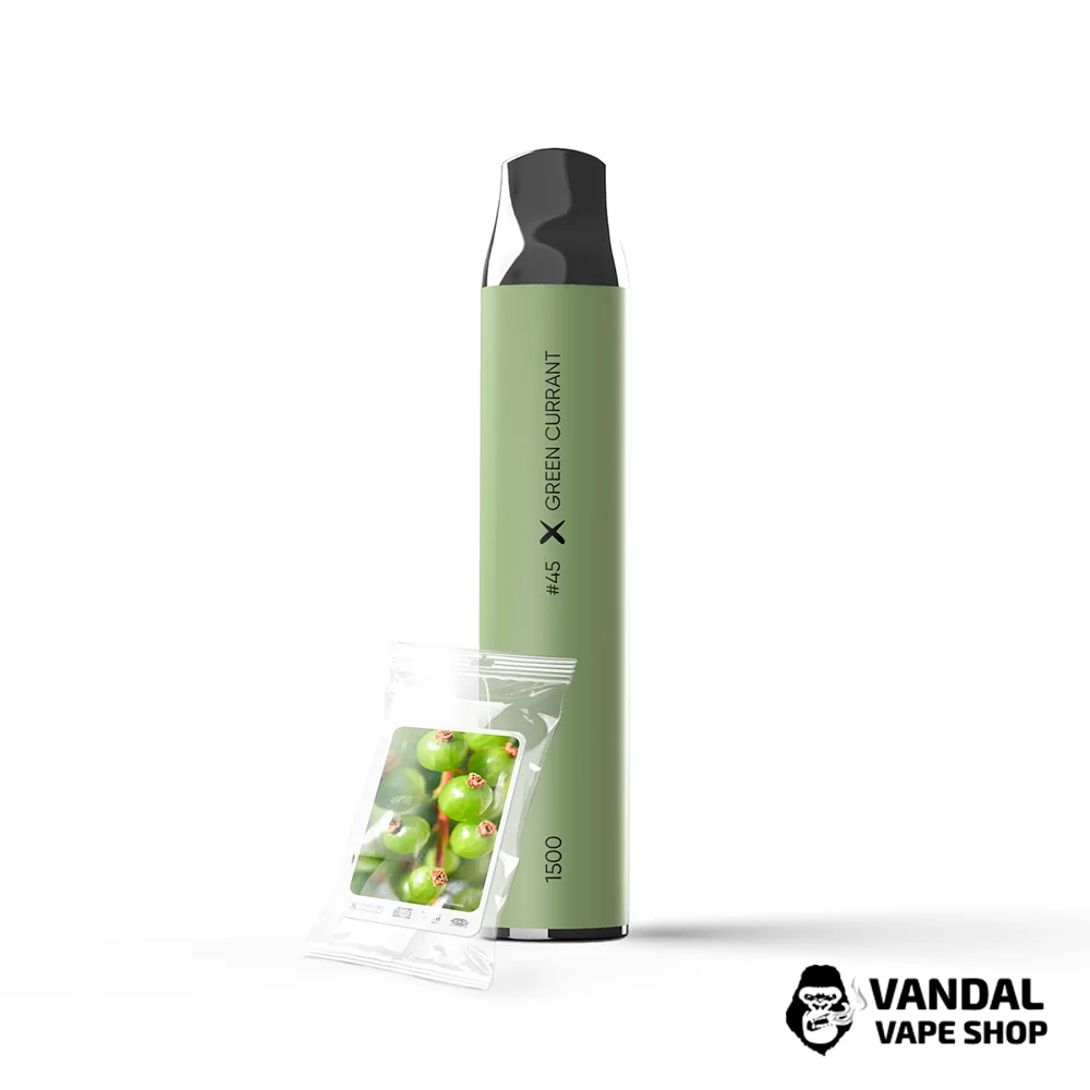 Одноразовий Pod SAB 1500 Disposable Pod 850 мАг 5% на 1500 затяжок зі смаком зеленої смородини