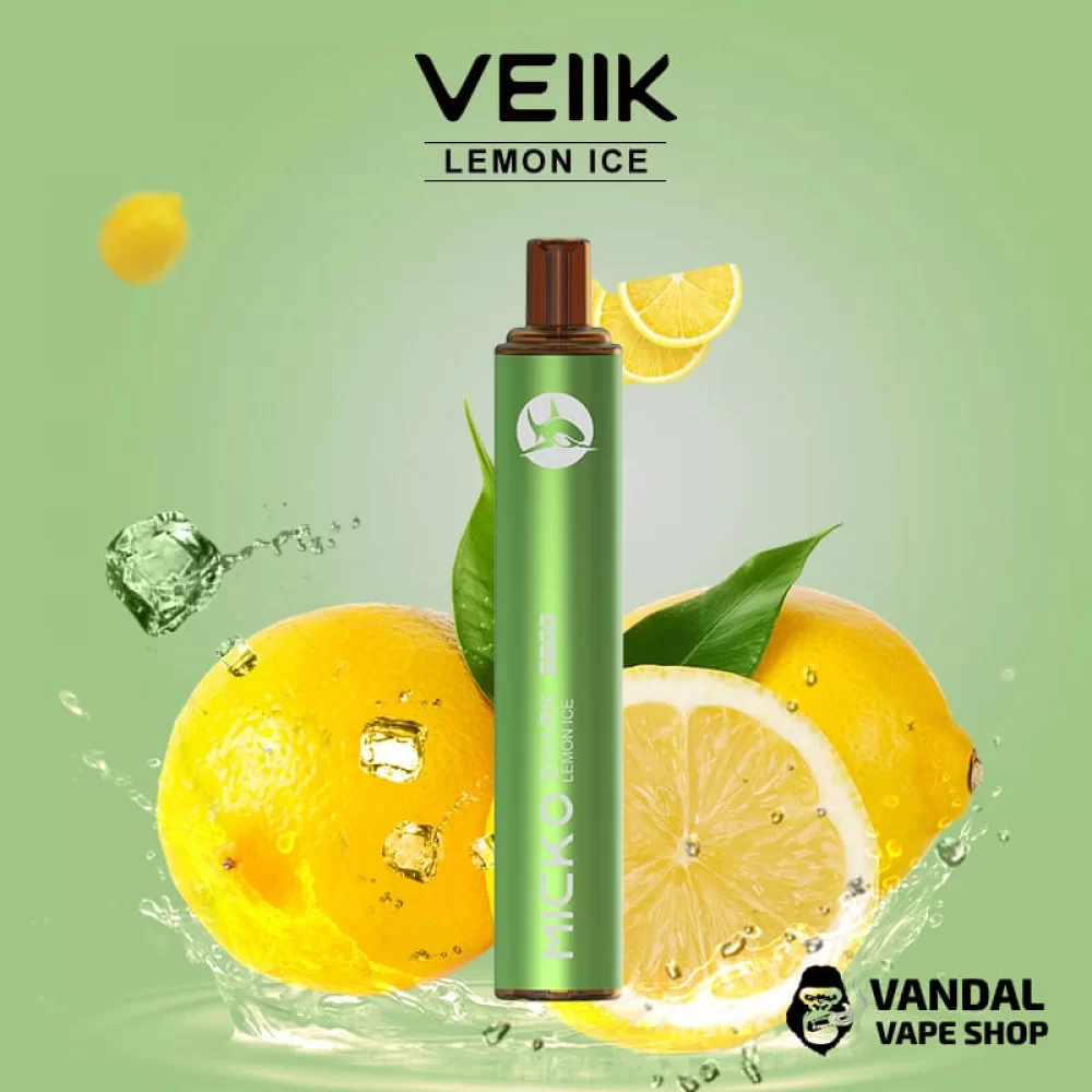 Одноразова Pod-система VEIIK Micko Shark з міцністю нікотину 5% зі смаком лимону з холодком Одноразова Pod-система VEIIK Micko Shark з міцністю нікотину 5% зі смаком лимону з холодком