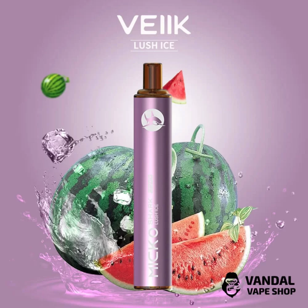 Одноразова Pod-система VEIIK Micko Shark з міцністю нікотину 5% зі смаком кавуна з холодком