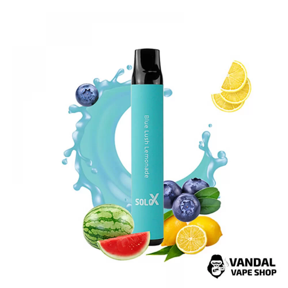 Одноразова Pod система Vapeman SOLO X 50 мг 850 мАг на 1500 затяжок зі смаком лимонаду з кавуном і чорницею
