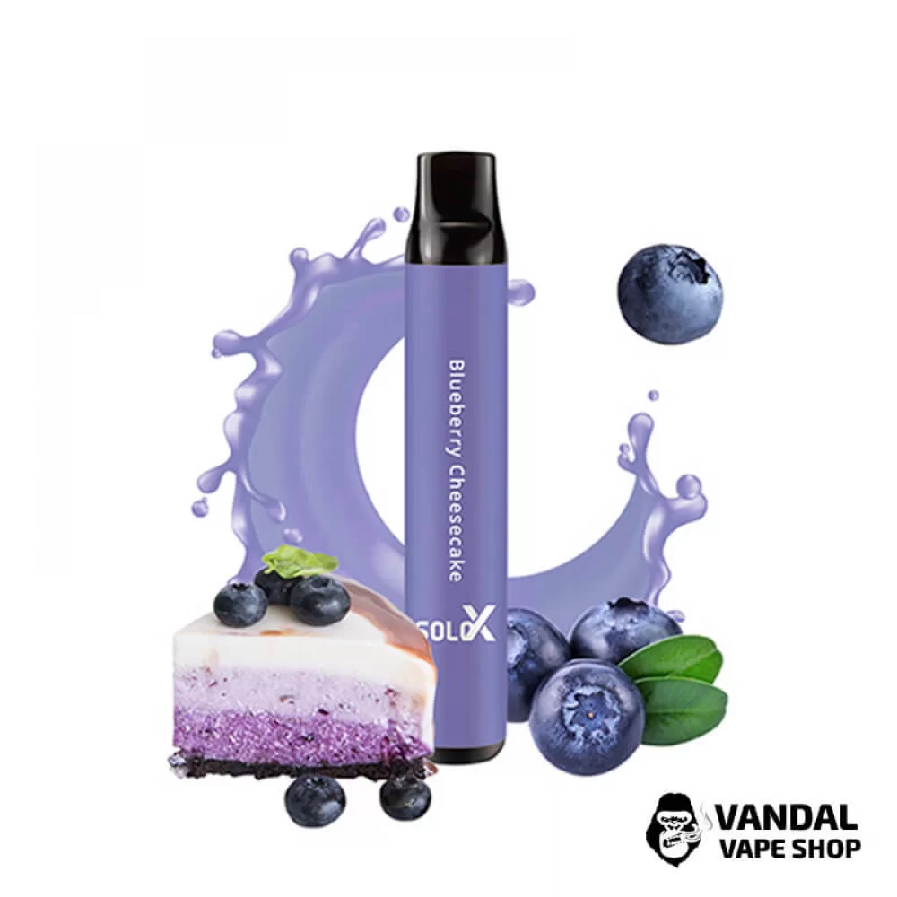 Одноразова Pod система Vapeman SOLO X 50 мг 850 мАг на 1500 затяжок зі смаком чорничного чізкейку Одноразова Pod система Vapeman SOLO X 50 мг 850 мАг на 1500 затяжок зі смаком чорничного чізкейку