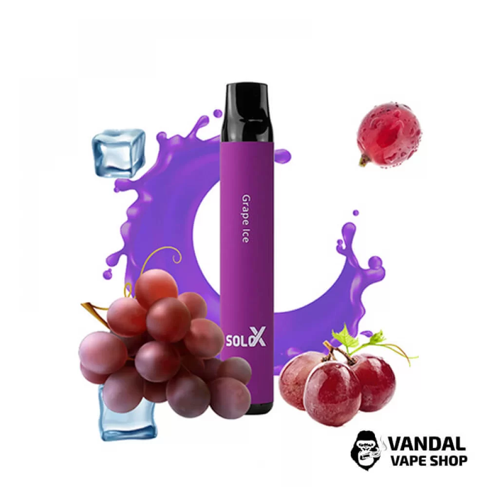 Одноразова Pod система Vapeman SOLO X 50 мг 850 мАг на 1500 затяжок зі смаком винограду з льодом Одноразова Pod система Vapeman SOLO X 50 мг 850 мАг на 1500 затяжок зі смаком винограду з льодом