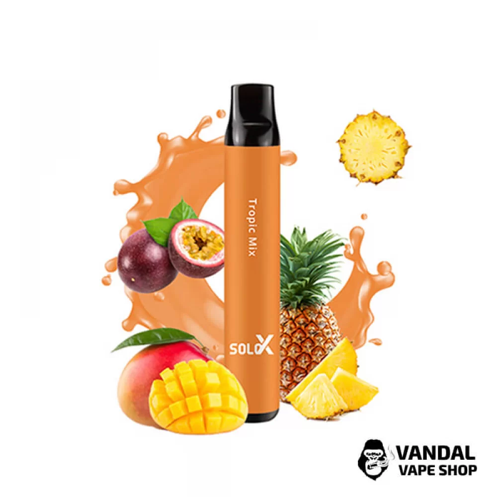 Одноразова Pod система Vapeman SOLO X 50 мг 850 мАг на 1500 затяжок зі смаком тропічних фруктів Одноразова Pod система Vapeman SOLO X 50 мг 850 мАг на 1500 затяжок зі смаком тропічних фруктів