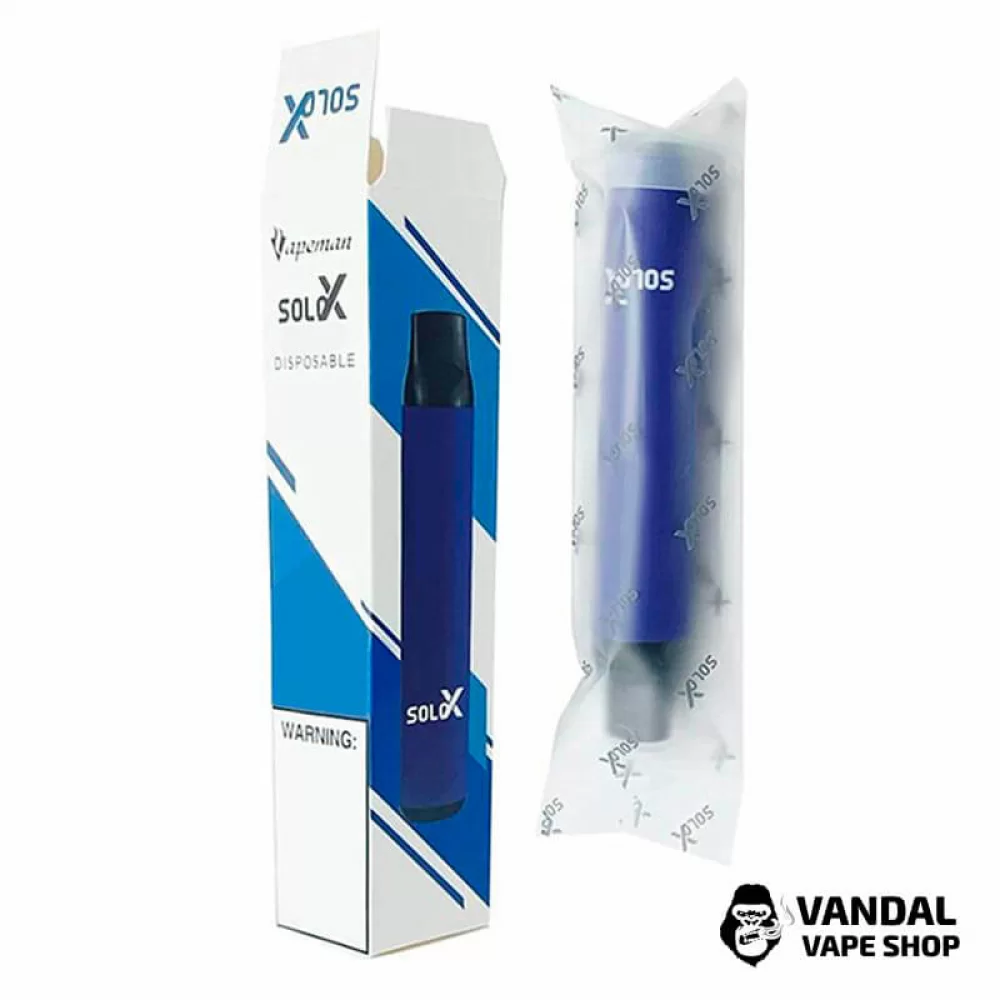 Одноразова Pod система Vapeman SOLO X 50 мг 850 мАг на 1500 затяжок Одноразова Pod система Vapeman SOLO X 50 мг 850 мАг на 1500 затяжок