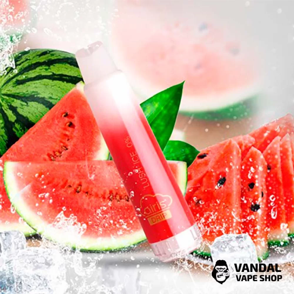 Одноразовий Pod Airis Drip 1200 мАг без нікотину на 2600 затяжок зі смаком кавуна з холодком