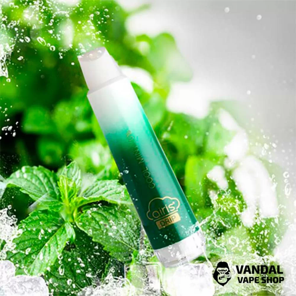 Одноразовий Pod Airis Drip 1200 мАг без нікотину на 2600 затяжок зі смаком м'яти з холодком Одноразовий Pod Airis Drip 1200 мАг без нікотину на 2600 затяжок зі смаком м'яти з холодком