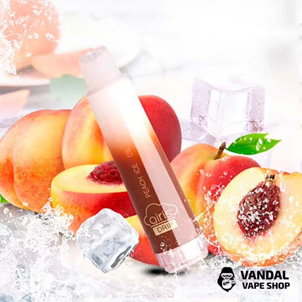Одноразовый Pod Airis Drip 1200 мАч без никотина на 2600 затяжек со вкусом персика с холодком Одноразовый Pod Airis Drip 1200 мАч без никотина на 2600 затяжек со вкусом персика с холодком