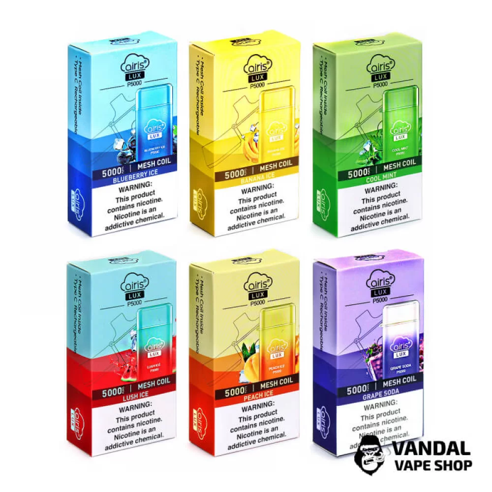 Одноразовый Pod Airis Lux P5000 650 мАч 5% на 5000 затяжек Одноразовый Pod Airis Lux P5000 650 мАч 5% на 5000 затяжек