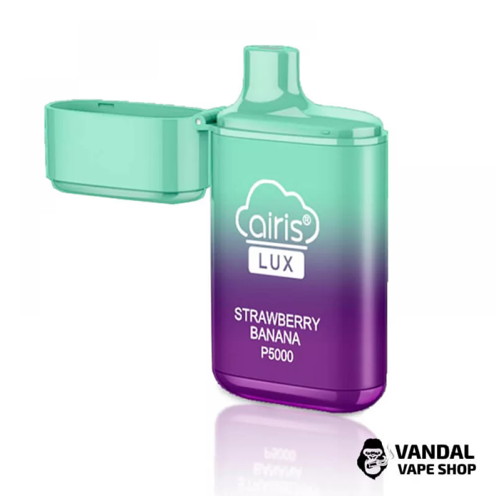 Одноразовый Pod Airis Lux P5000 650 мАч 5% на 5000 затяжек со вкусом клубники и банана Одноразовый Pod Airis Lux P5000 650 мАч 5% на 5000 затяжек со вкусом клубники и банана